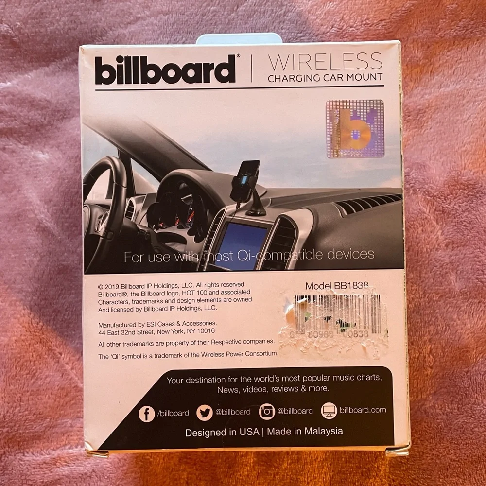 Billboard Wireless Charging Car Mount